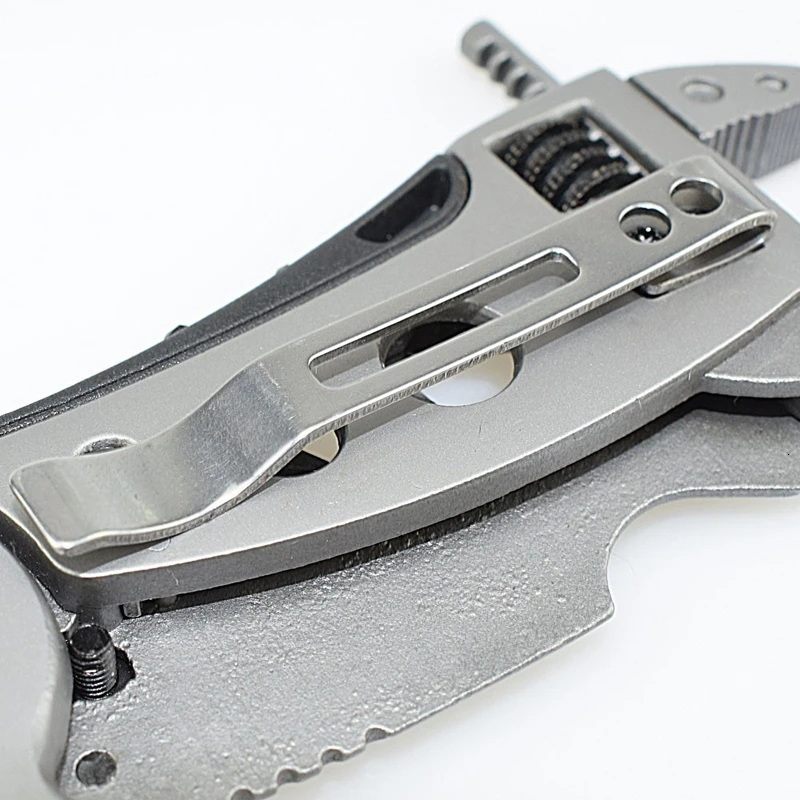 Camping Multi-tool Pliers Folding Knife Sharp Silver Stainless Steel Carved Lines Non-slip Outdoor Forest Tourism