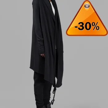 

Kanye West Mantle Streetwear Hoodie Long Male Black Mens Hooded Cloak Hip Hop Longline Sweatshirt Sudadera Hombre