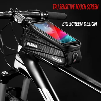 

Bike Bag Front Frame Top Tube Waterproof Support Smartphone Phone Mtb Road Bike Accessories Cycling Bicycle Rack Bags Hard Case