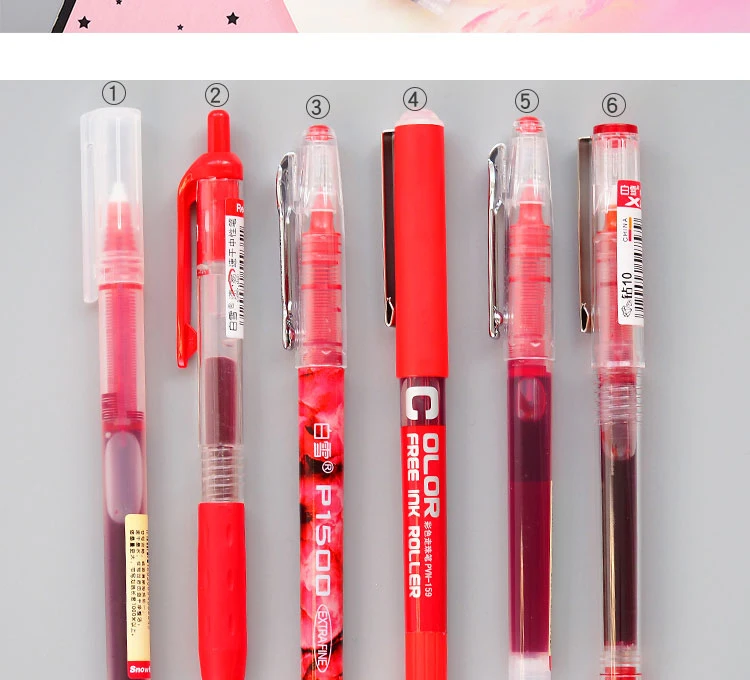 7 шт./компл. простота Цвет большой набор гелевых ручек 0,5 мм быстросохнущие прямые ручки маркера записи для школьные канцелярские принадлежности, милый, каваи
