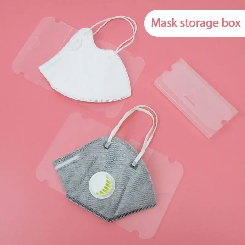 

1PCS Universal Safe Face Mask Storage Folder Foldable Temporary Storage Case Compact Carry-on Dust-proof Storage Box Organizer