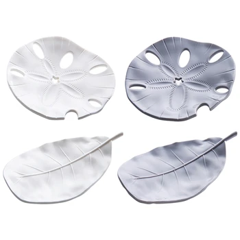 

4PCS Portable Leaf Shape Soap Dish Box Drain Rack Soap Storage Holder Container Shelf Creative Bathroom Shower Plate