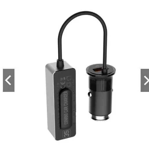 LDNIO C61 4 порта Быстрый QC3.0+ 2.4A+ 3.1A USB Автомобильное зарядное устройство Универсальный USB быстрый адаптер с 120 см удлинитель Кабель MPV
