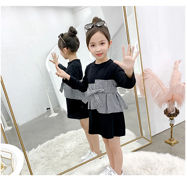 Back To School Clothing 2019 Autumn Big Girl Dress Long Sleeve Princess Teenage Girls Dresses Fashion Baby Kids T Shirts Dresses (12)
