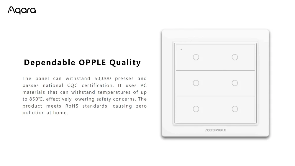 Aqara Opple Wireless Switch Magnetic Smart Light Switch App Control Wireless Wall Switch No Wiring Required for Mihome Mijia App