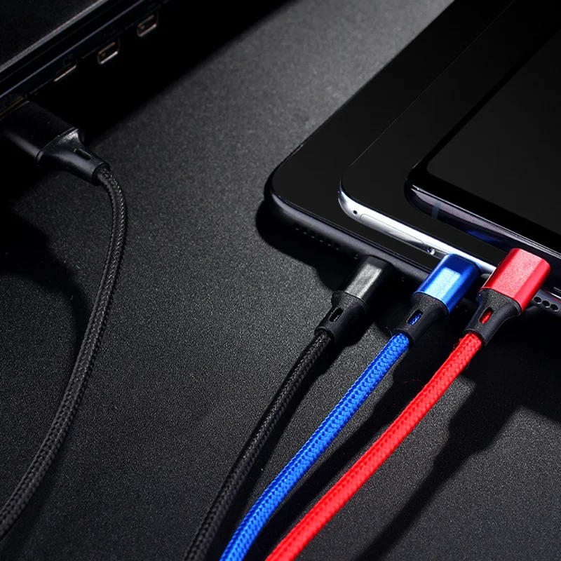 USB кабель для iPhone 7 8 xs 11 Pro зарядное устройство 3 в 1 Micro USB кабель для type C Android USB телефонный кабель для samsung huawei