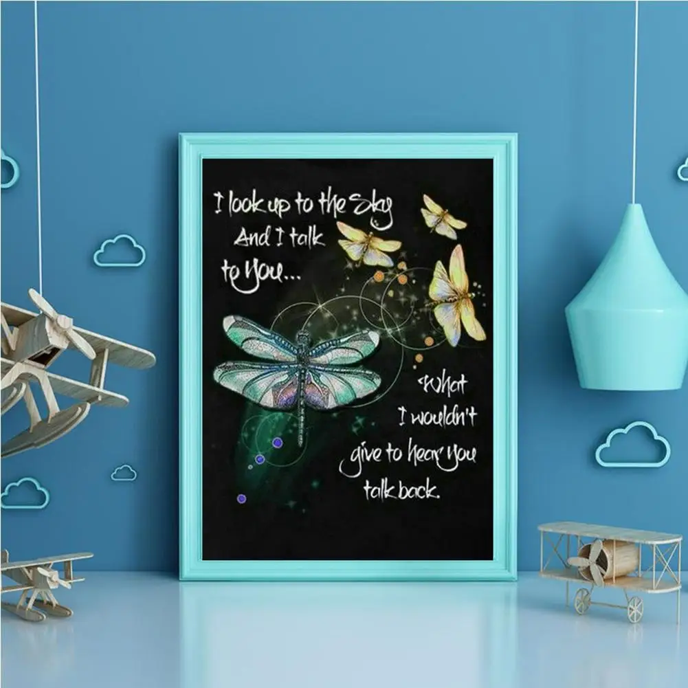 

30x40cm Diamond Painting Dragonfly Cat Owl Flower DIY Cross Stitch Full Round Diamond Painting Wall Decor Diamond Painting Gift
