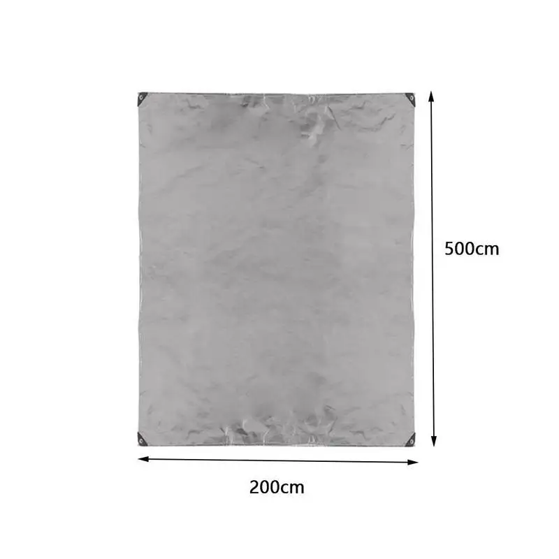 Outdoor Rain Tarpaulin Sunshade Waterproof Sunscreen Plastic Sheet Reinforced Protective Cover Insulated Canvas Canopy - Цвет: B