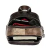 Women Patchwork Full Grain Leather Backpack Retro Style Small Daypack Casual College Travel Bag Girls Mini Schoolbag 6