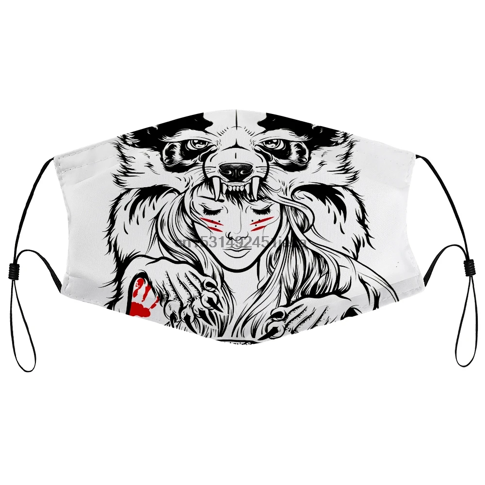 Пылезащитная маска с фильтром в стиле принцессы Мононоке для аниме студии