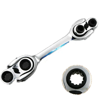 

FGHGF Multifunctional Ratchet Activity Alloy Wrench Double Head Positive And Negative Manual Fast Repair Spanner Hand Tool