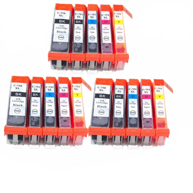 PGI 750 PGI750 XL 750XL CLI 751 чернильные картриджи для Canon Pixma MX727 MX927 Ip7270 IP8770 IX6770 струйный