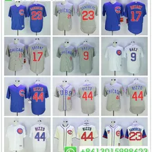 Сшитые мужские футболки Chicago Javier Baez Anthony Rizzo Kris Bryant Ryne Sandberg FLEX& Cool baseter Jersey camiseta maillot