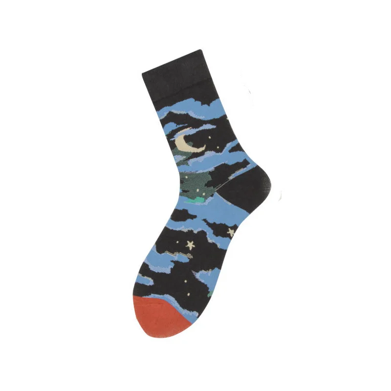 Мужские носки, хлопчатобумажные забавные носки для мужчин и wo, новинка, Мультяшные животные, носки с фруктами, счастливые японские Харадзюку, носки для скейтборда - Цвет: 34