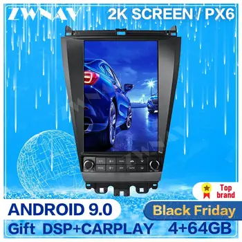 

Tesla screen Android 9 Car Multimedia Player For honda Accord 7 2003-2007 GPS Navigation Auto video audio radio stereo head unit