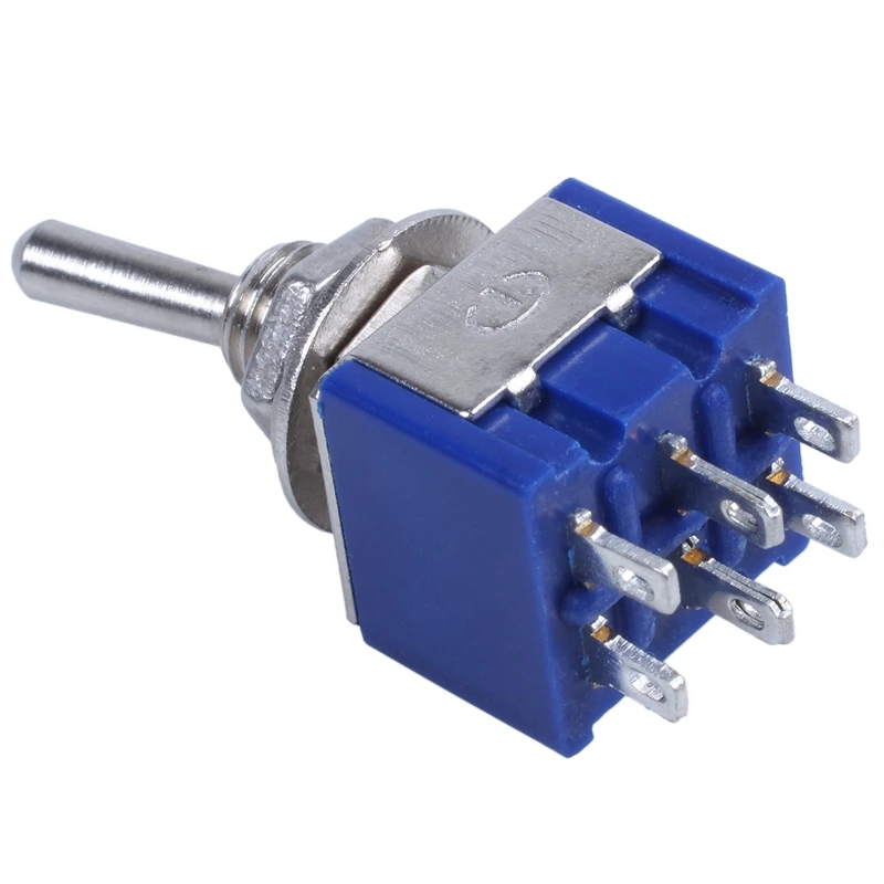 AC 3A 250V 6A 125V DPDT 3 способа ВКЛ./ВЫКЛ./вкл. Запирающий переключатель 3 шт