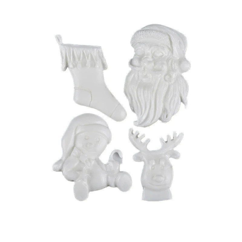 Силиконовые формы с изображением оленя, снеговика, помадки, формы для украшения торта, Рождественский сахарный инструмент, формы для шоколада, формы для свадебного украшения
