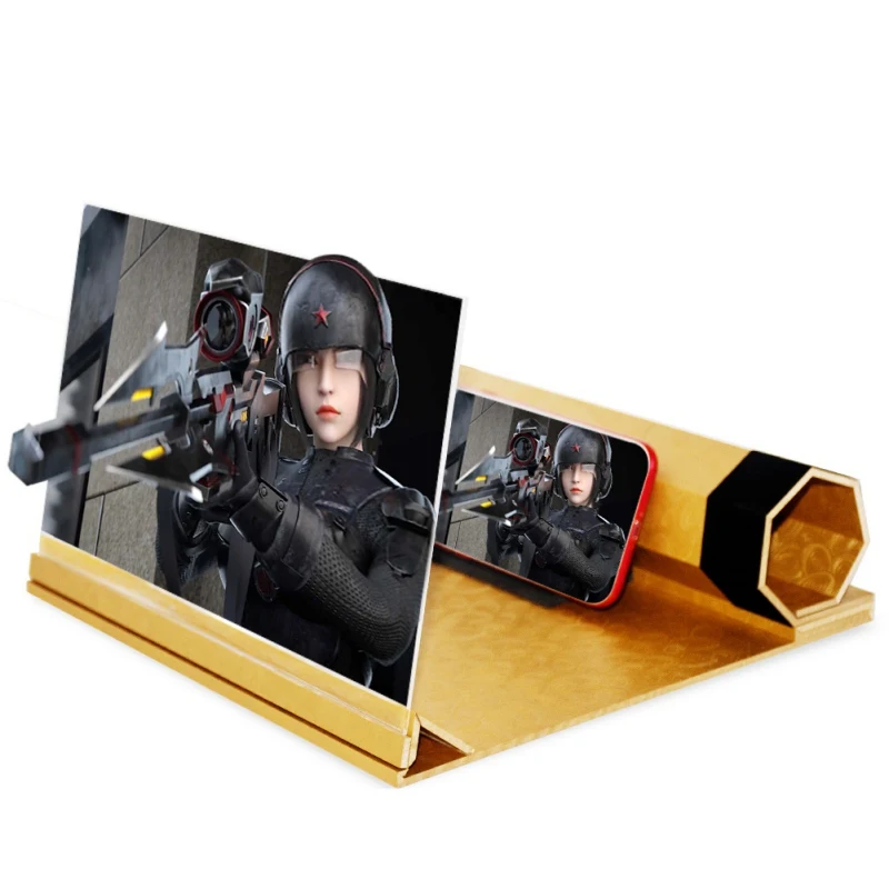 1" экран 3D лупа для смартфонов для фильмов, видео и игр, складной увеличенный расширитель стенд