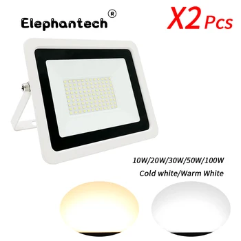 

2pcs LED Floodlight 10W 20W 30W 50W 100W White Flood Light Street Light 220V Waterproof IP68 Outdoor Garden Lighting Spotlight