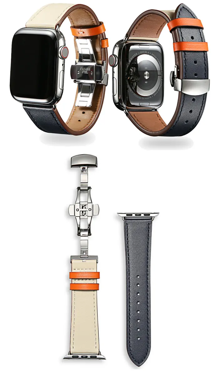 Бабочка Туфли с ремешком и пряжкой для наручных часов Iwatch, 4/3/2/1 ремешок для наручных часов Apple Watch, версии 3, 4 года группа 44 мм 40 мм, 42 мм, 38 мм, версия ремень из натуральной кожи браслет