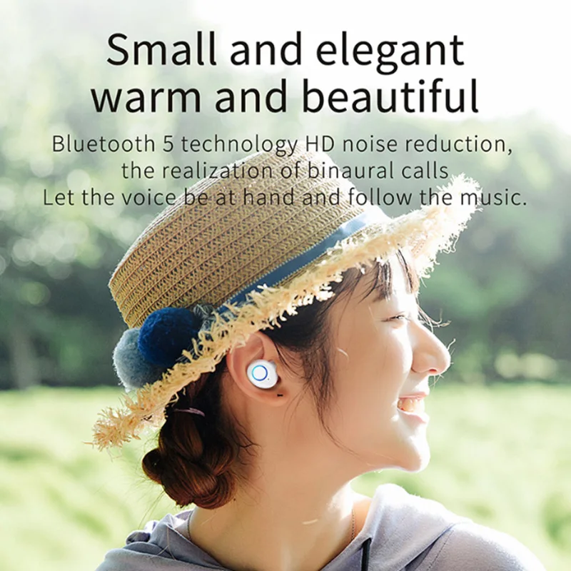 K10 Mini TWS 5,0 Bluetooth наушники, беспроводные 3D стерео наушники, спортивные наушники, двойной микрофон с зарядным устройством