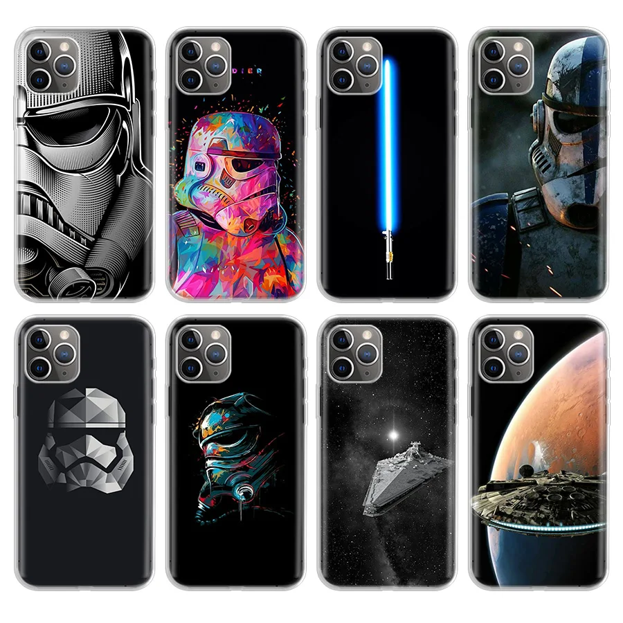 

Fashion Star Wars Black Phone Case For Apple iPhone 11 Pro 6 6S 7 8 Plus 10 X XS MAX XR 5 5S SE Phone Case Cover