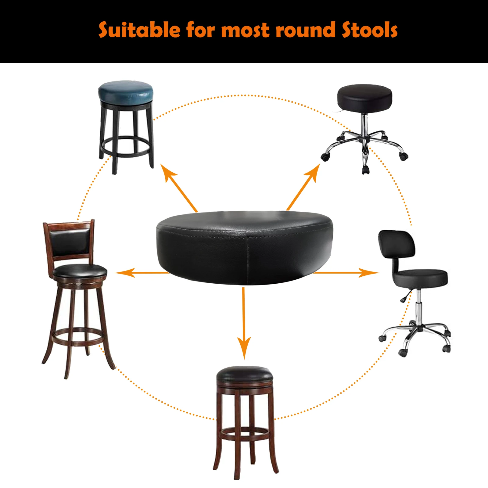 Soft Removable Bar Stool Replacement Seat, Standard for SPA Beauty Salon  Seat Stool Cushion Round Standard Chair Seat - AliExpress