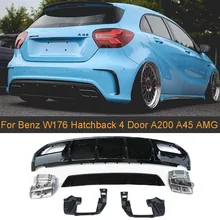 Задний диффузор для Mercedes Benz W176 A45 AMG A180 A200 хэтчбек 4 двери 13 18