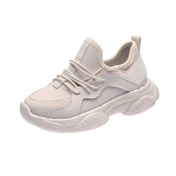

Fashion Spring Summer Children's Breathable Sneakers Casual Solid Soft Kids Lace Up Sports Shoes For Boys Girls Running Shoes