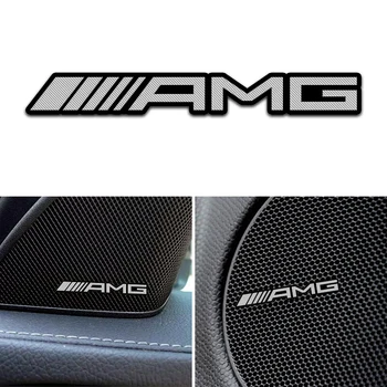 

4pcs 3D aluminum speaker stereo speaker badge emblem Sticker for MERCEDES AMG W211 BENZ W204 W210 W203 Accessories Car Styling