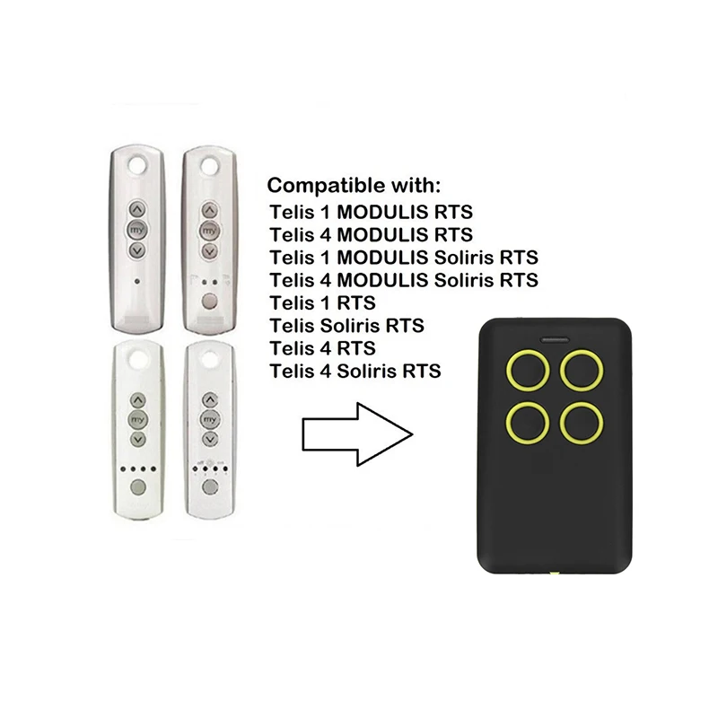 

For SOMFY Keytis 2 RTS/Telis 1 RTS compatible rolling code remote control duplicator 280-868mhz multi frequency remote control