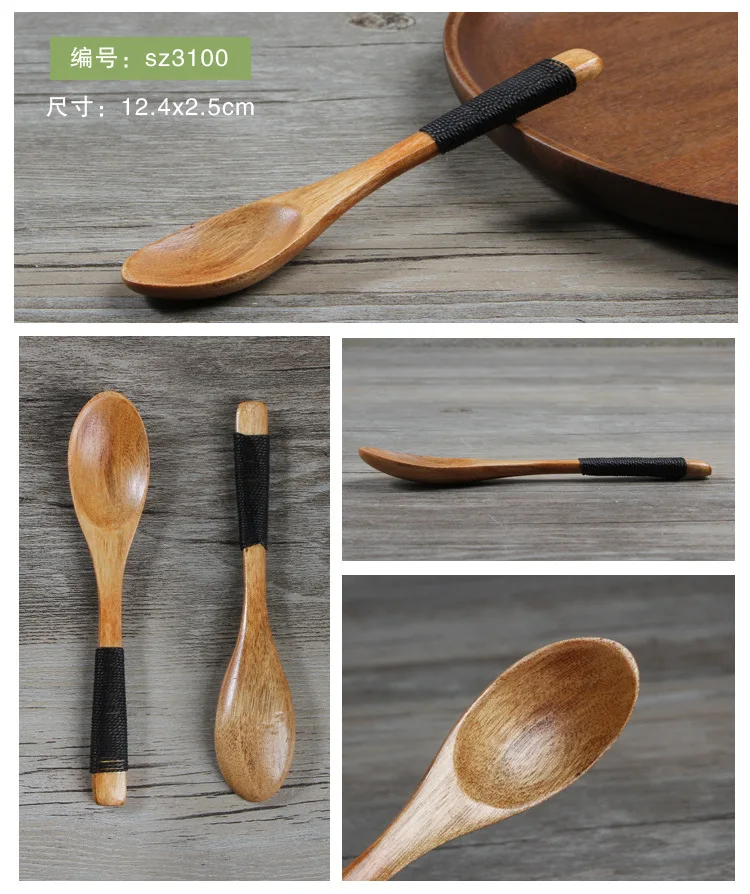 Manufacturers Direct Selling Wrapped Phoebe Small Spoon Environmentally Friendly Children Spoon Japanese Style And Wind Wooden S