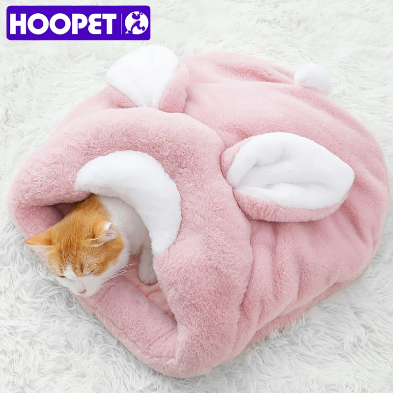  HOOPET Pet Cat Bed Kennel Dog Beds for Cats Winter Warm Sleeping Bag Puppy Cushion Mat Portable Hou