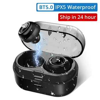 

Bluetooth Earphones TWS Wireless Headphones Sport Bluetooth 5.0 Earbuds Bass 3D Stereo Headset Handsfree with Dual Mic for Phone