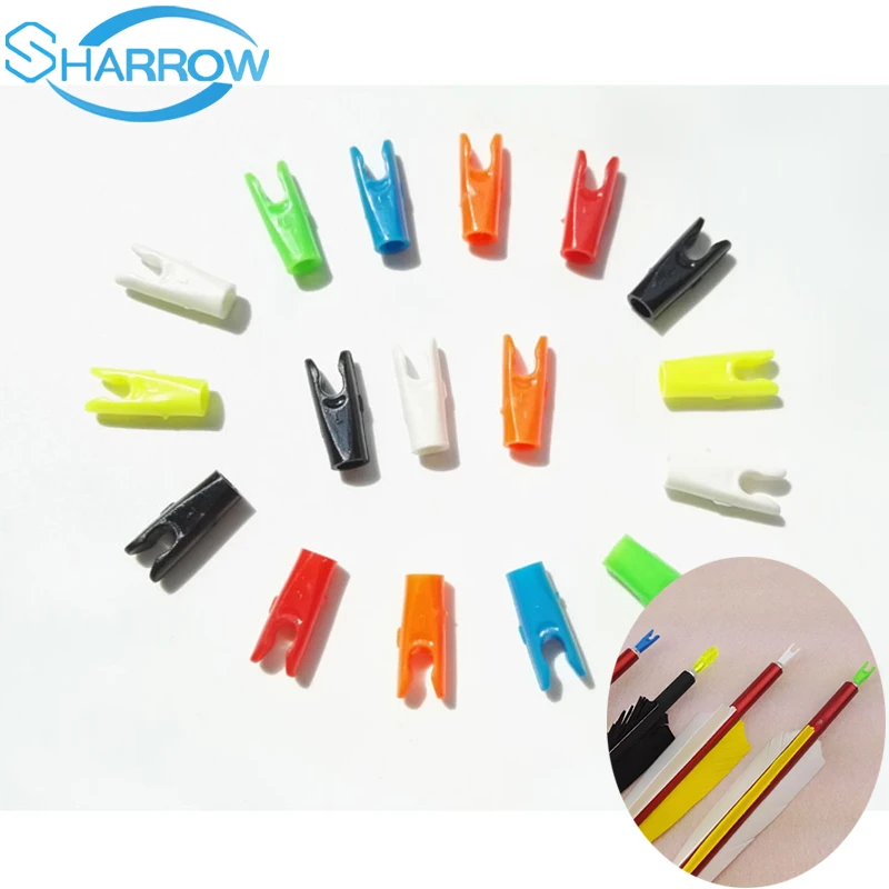 

50pcs Arrow Nocks Insert Tails Insert ID 4.2/6.2mm Pin DIY Plastic Hunting For Arrow Shaft Hunting Shooting Accessories