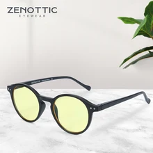

ZENOTTIC Retro Round Night Vision Yellow Sunglasses Men Women Goggles Glasses UV400 Sun Glasses Driver Night Driving Eyewear