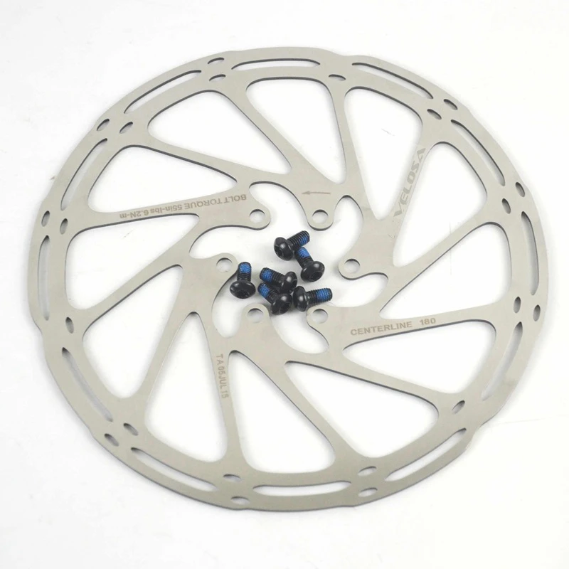 E-Bike/MTB/дорожный дисковый тормоз/Велокросс тормозной диск 44 мм 6-болт осевая линия 160 мм 180 мм Велосипедный тормозной ротор с 6 винтами