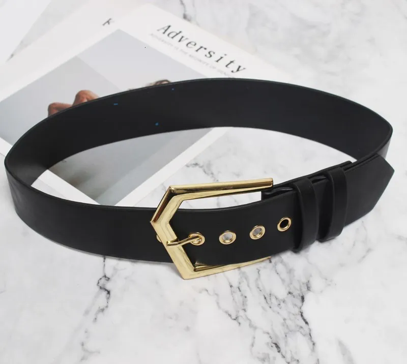 black Buckle Woman Belt Slim Waist Fashion Casual Width Belts - Цвет: black