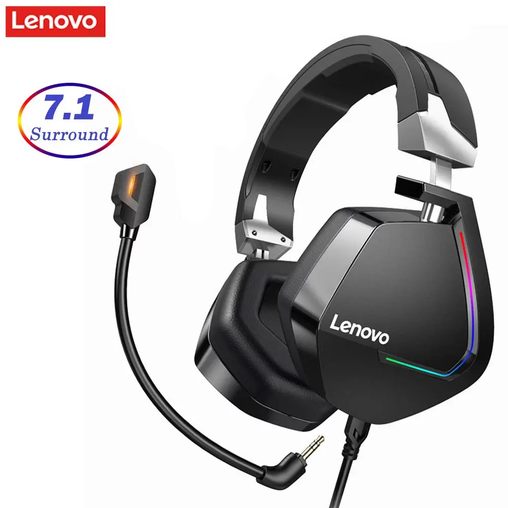 Игровая гарнитура Lenovo проводные наушники-вкладыши с объемным звуком