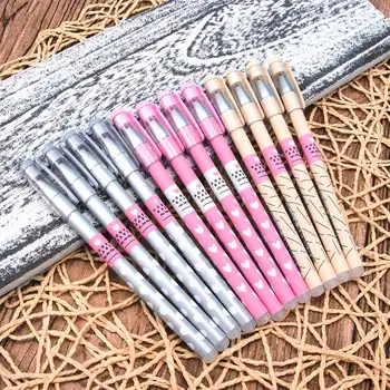 

12pcs/set Cute Heart Dots Erasable Pen Blue Black Ink Magic Ballpoint Pen Writing School Chancery Supplies Stationery