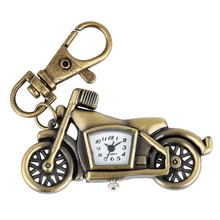 Ретро Бронзовый Брелок кварцевые карманные часы мотоциклетные брелки ожерелье кулон ювелирные изделия для студентов часы Подарки для мужчин женщин детей