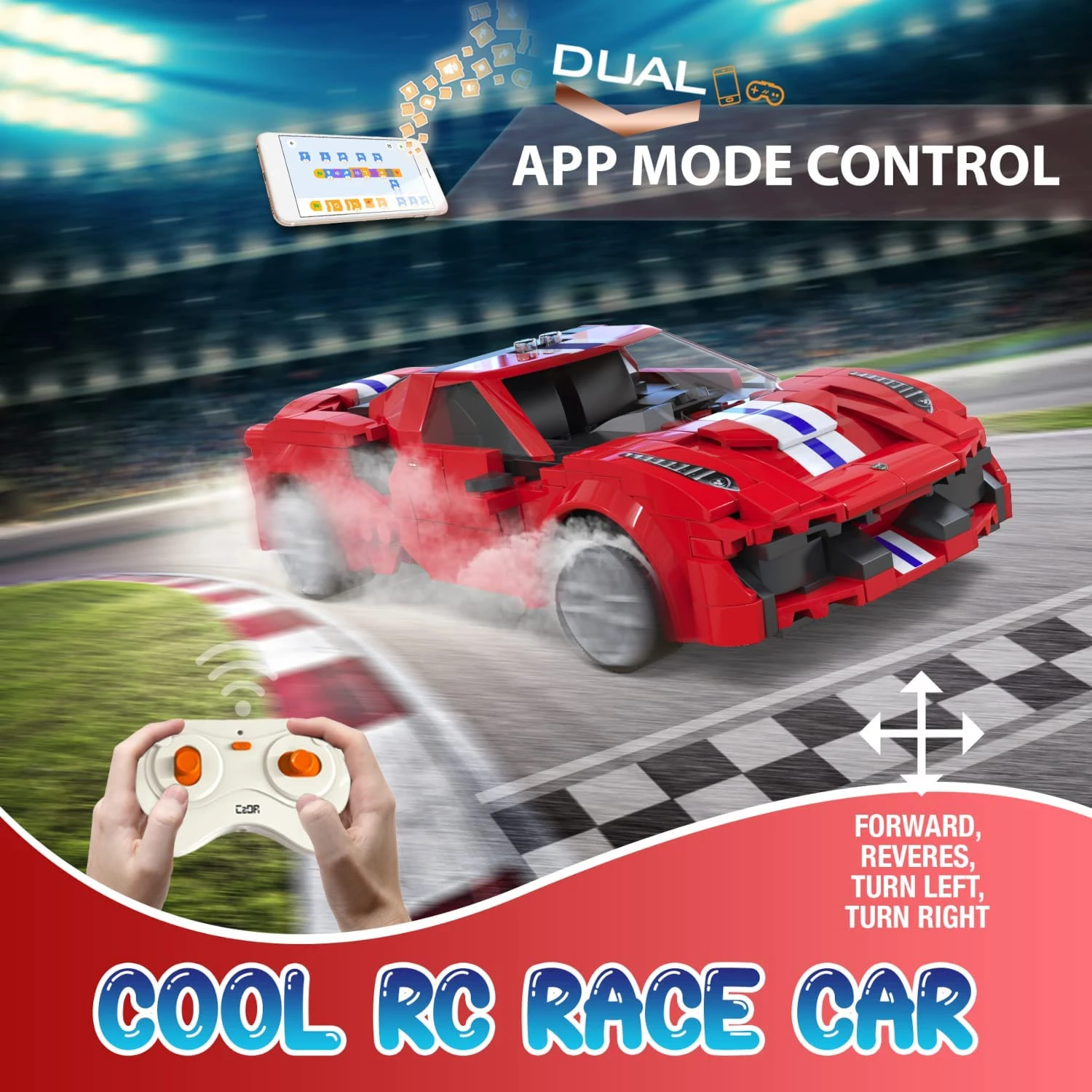 LEAPHZOT 306Pcs Building Car Kit APP Remote Control,STEM Toy RC Car Model  Bricks,Build Your Own Remote Control Building Car Kits|Stacking Blocks| -  AliExpress