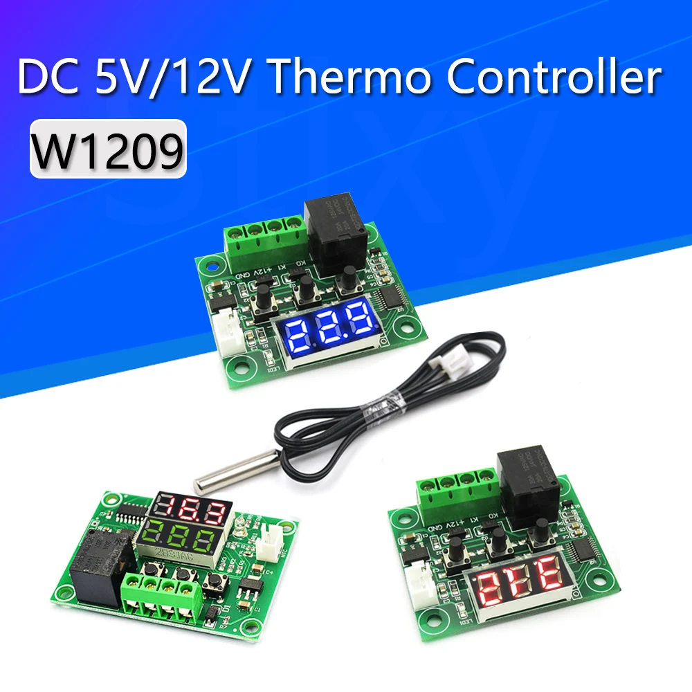 W1209 DC 5V 12V heat cool temp thermostat temperature control switch