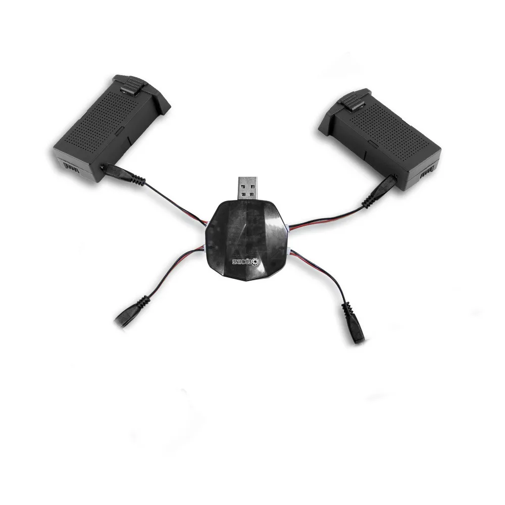 2 Battery Eachine E520 E520S Дрон Квадрокоптер с дистанционным управлением запасные Запчасти 4 в 1 взаимный обмен данными между компьютером и периферийными устройствами Зарядное устройство зарядным устройством с 7,4 V 1200 мА/ч, 25C LiPo Батарея комбинированный набор - Цвет: 2 Battery
