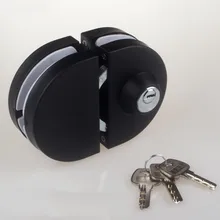 

Matt black baking paint hole free thickened stainless steel glass door lock glass central lock semicircular glass lock(A6662)