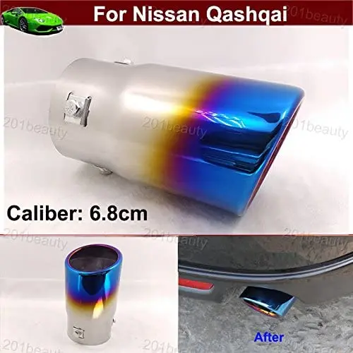 1 шт. синий цвет из нержавеющей стали глушитель заднего хвоста трубы наконечник