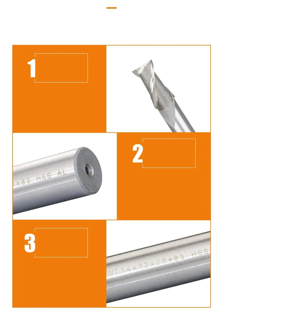CNC-Bearbeitungswerkzeug: 2-Schneidiger Wolframstahl-Fräser für Weißstahl, 3*6*8*52/8*8*19*63, Verschiedene Packoptionen für Werkzeugmaschinen – Detail 10