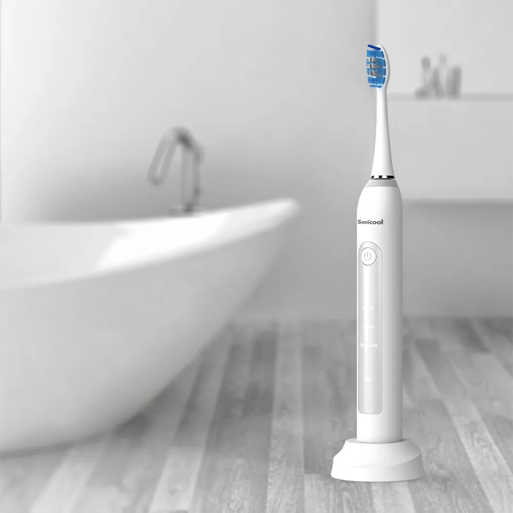 Sonicool RM-ST051B Electric Toothbrush USB Rechargeable Ultrasonic 48000 Vibrations Tooth Brushes With 4 Pcs DuPont Brush Heads Sonicool RM-ST051B Electric Toothbrush USB Rechargeable Ultrasonic 48000 Vibrations Tooth Brushes With 4 Pcs DuPont Brush Heads