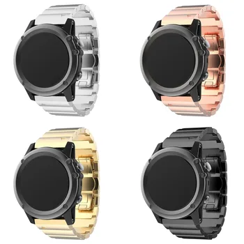 

Metal Bracelet Stainless Steel Watch Wrist Band Strap For Garmin Fenix 3 / HR