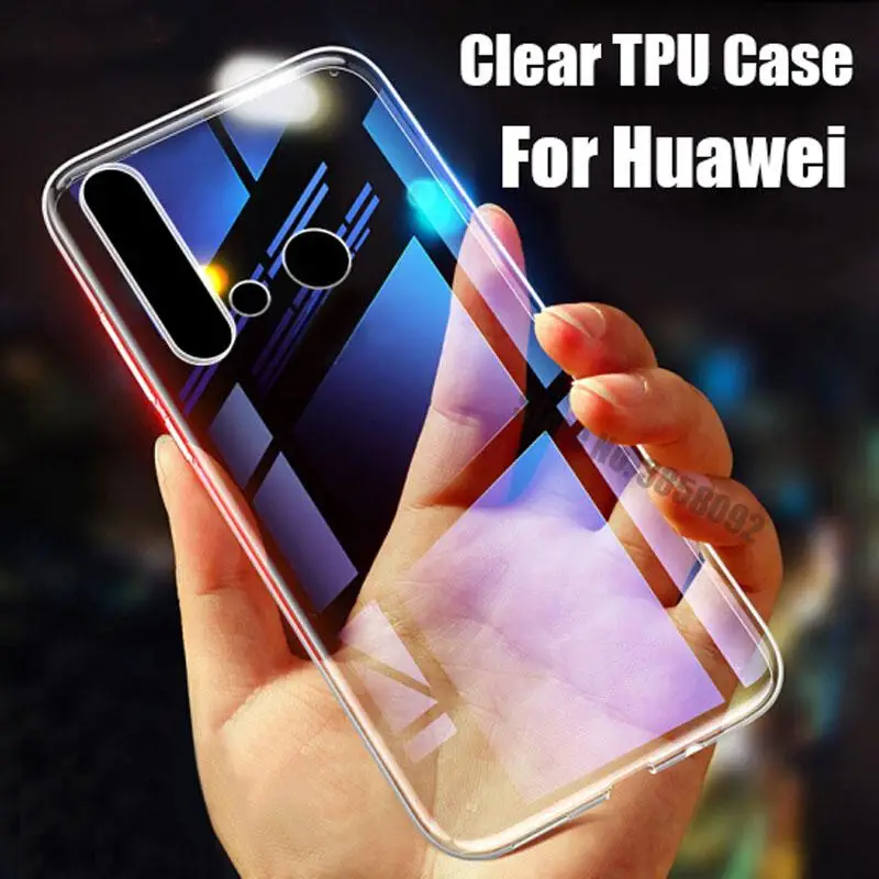 

For Huawei Honor 20 Pro 20 20S View 20 Lite Case Slim Transparent Silicone Soft Clear TPU Back Cover Case for Huawei Nova 5T